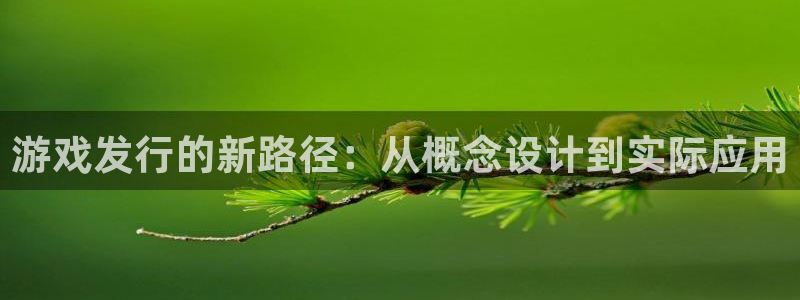 杏耀官网客服电话：游戏发行的新路径：从概念设计到实际应用